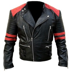 New Men's Brando Vintage Motorcycle Real Leather Classic Design Biker Jacket