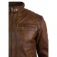New Men's Distressed Brown Motorcycle Real Sheepskin Leather Jacket New Men's Distressed Brown Motorcycle Real Sheepskin Leather Jacket