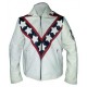 New Men's Evel Knievel White Biker Stunt Leather Jacket New Men's Evel Knievel White Biker Stunt Leather Jacket