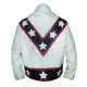 New Men's Evel Knievel White Biker Stunt Leather Jacket New Men's Evel Knievel White Biker Stunt Leather Jacket