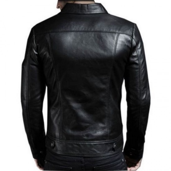 New Men's Genuine Lambskin Leather Motorcycle Jacket Slim Fit Biker Jacket New Men's Genuine Lambskin Leather Motorcycle Jacket Slim Fit Biker Jacket