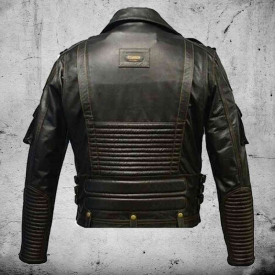 New Men's HD Biker Distressed Black Harley Davidson Motorcycle Real Cow Leather Jacket