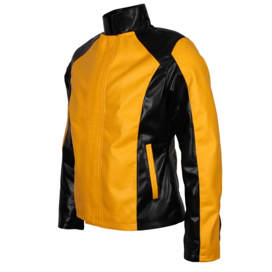 New Men's Leather Jacket Yellow Color Cole Macgrath Infamous 2 Game New Men's Leather Jacket Yellow Color Cole Macgrath Infamous 2 Game