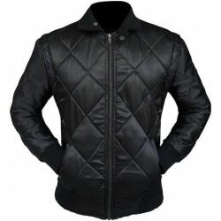 New Men's Slimfit Drive Rider Trucker Scorpion Ryan Gosling Black Jacket