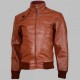 New Men's Tan Leather Bomber Jacket New Men's Tan Leather Bomber Jacket