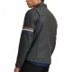 New Men's Tony Moto Multi Color Arm Stripe Leather Jacket New Men's Tony Moto Multi Color Arm Stripe Leather Jacket