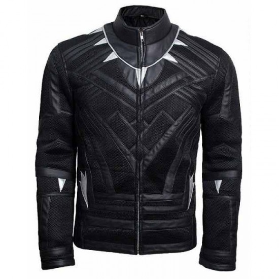 New Mens Black Panther Leather Jacket New Mens Black Panther Leather Jacket