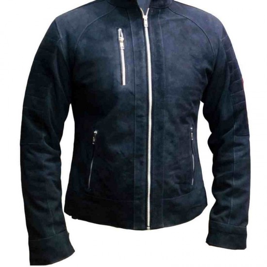 New Mens Stylish Suede Leather Cafe Racer Jacket New Mens Stylish Suede Leather Cafe Racer Jacket