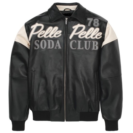 Pelle Pelle 78 Soda Club Plush Black Leather Jacket Pelle Pelle 78 Soda Club Plush Black Leather Jacket