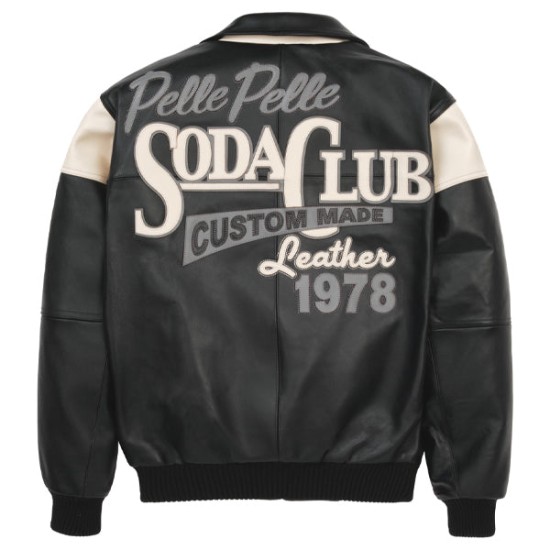 Pelle Pelle 78 Soda Club Plush Black Leather Jacket Pelle Pelle 78 Soda Club Plush Black Leather Jacket