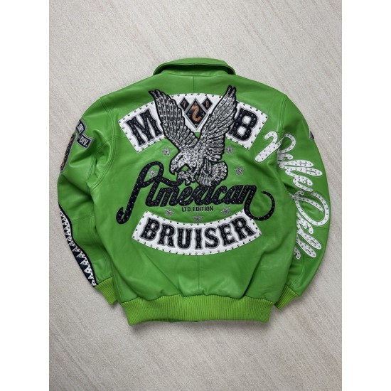 Pelle Pelle American Bruiser Green Leather Jacket