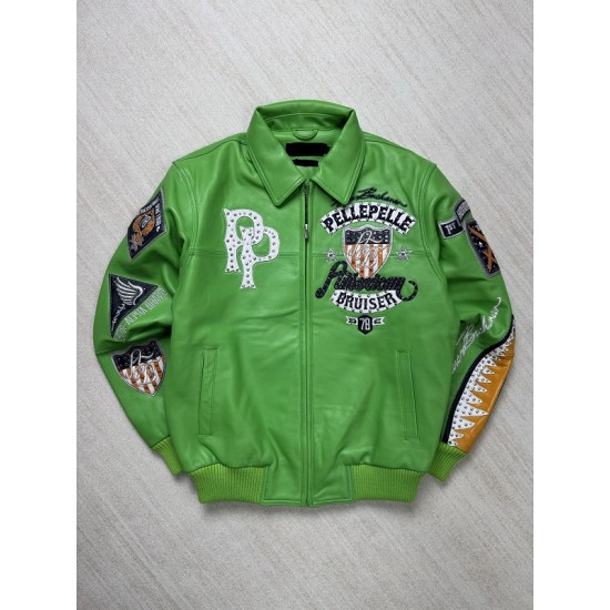 Pelle Pelle American Bruiser Green Leather Jacket
