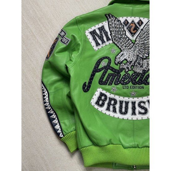 Pelle Pelle American Bruiser Green Leather Jacket