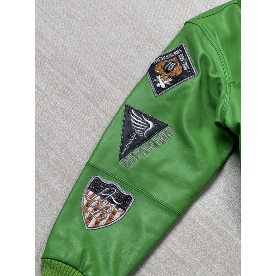Pelle Pelle American Bruiser Green Leather Jacket