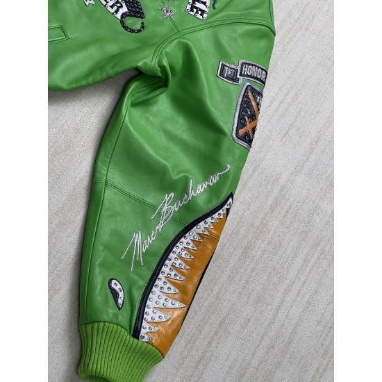Pelle Pelle American Bruiser Green Leather Jacket