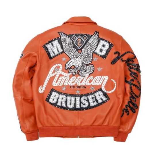 Pelle Pelle American Bruiser Leather Varsity Bomber Jacket