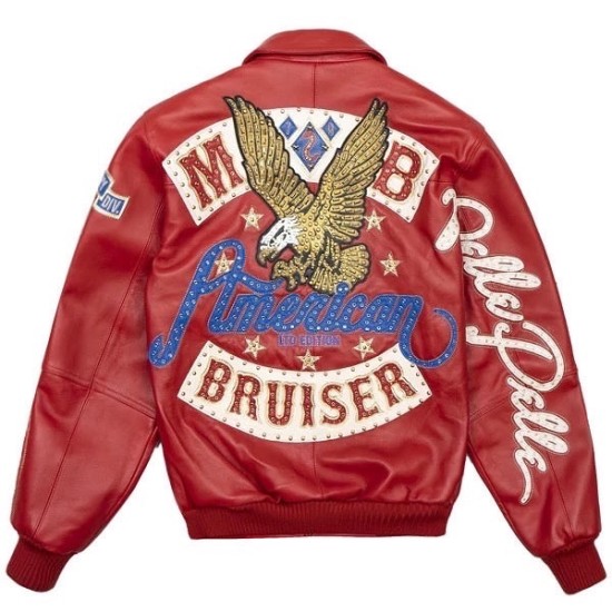 Pelle Pelle American Red Bruiser Leather Jacket Pelle Pelle American Red Bruiser Leather Jacket