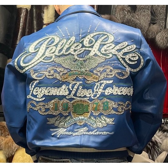 Pelle Pelle Blue Legends Live Forever Leather Jacket Pelle Pelle Blue Legends Live Forever Leather Jacket