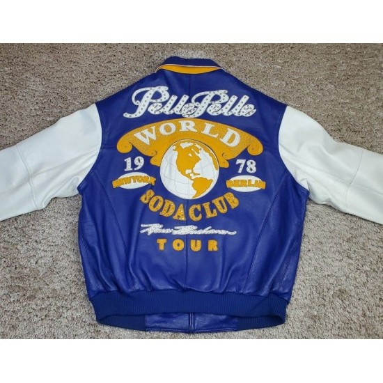 Pelle Pelle Marc Buchanan Blue Leather Jacket Pelle Pelle Marc Buchanan Blue Leather Jacket