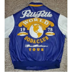 Pelle Pelle Marc Buchanan Blue Leather Jacket