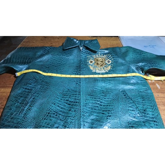 Pelle Pelle Mens Eye On The Prize Green Leather Jacket