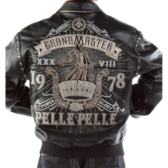 Pelle Pelle Mens Grand Master Black Leather Jacket