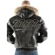 Pelle Pelle New Black Hooded Script Jacket