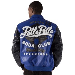 Pelle Pelle Soda Club Blue And Black Leather Jacket