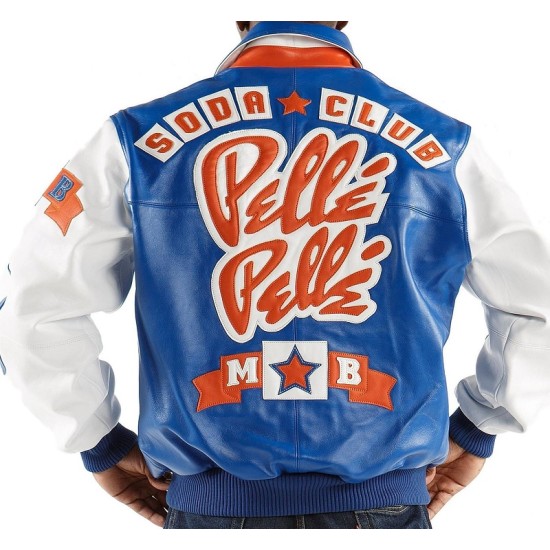 Pelle Pelle Soda Club Blue Leather Jacket Pelle Pelle Soda Club Blue Leather Jacket