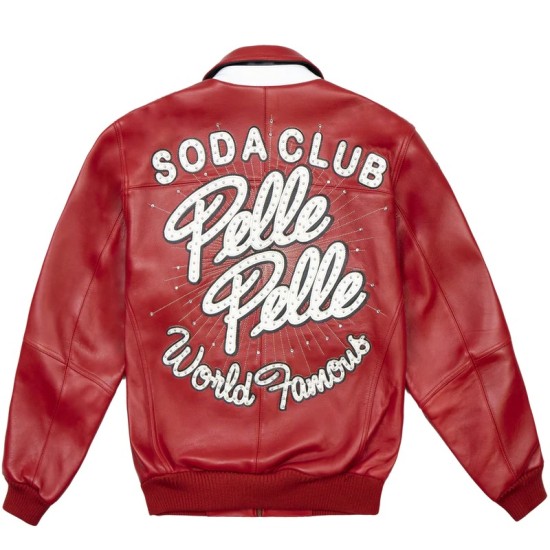 Pelle Pelle Soda Club World Famous Red Jacket Pelle Pelle Soda Club World Famous Red Jacket