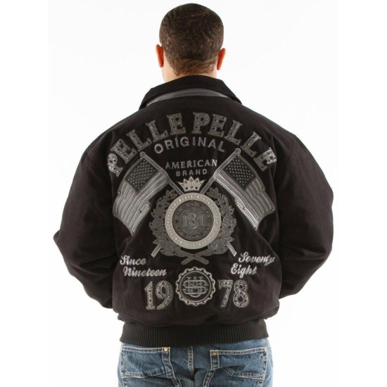 Pelle Pelle USA Black Jacket Pelle Pelle USA Black Jacket