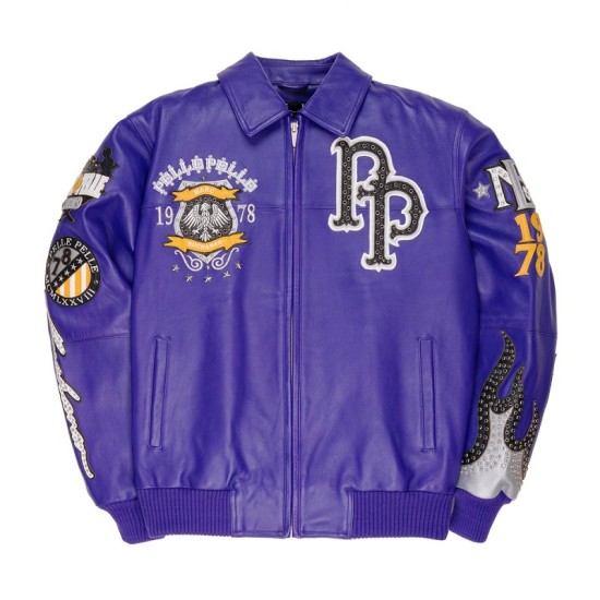 Pelle Pelle World Famous Purple Leather Jacket Pelle Pelle World Famous Purple Leather Jacket