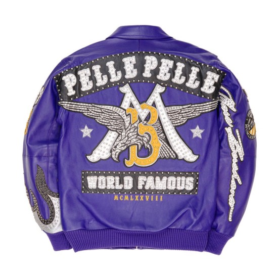 Pelle Pelle World Famous Purple Leather Jacket Pelle Pelle World Famous Purple Leather Jacket