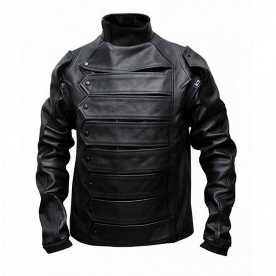 The Winter Soldier Bucky Barnes Jacket With Detachable Sleeves The Winter Soldier Bucky Barnes Jacket With Detachable Sleeves