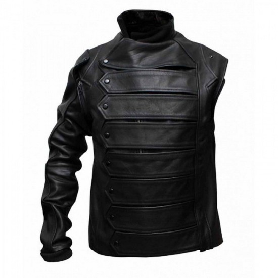The Winter Soldier Bucky Barnes Jacket With Detachable Sleeves The Winter Soldier Bucky Barnes Jacket With Detachable Sleeves