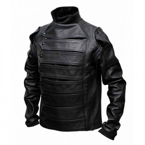 The Winter Soldier Bucky Barnes Jacket With Detachable Sleeves The Winter Soldier Bucky Barnes Jacket With Detachable Sleeves